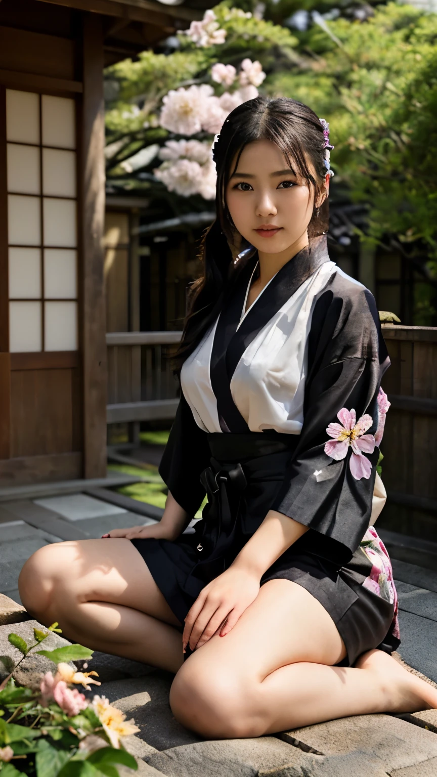 ((最high quality)), ((masterpiece)), (detailed), One girl, sexy, night, Raw photo, (((Very beautiful portrait))), (Very beautiful portrait))), sexyな20代の少女, ((Natural straight black hair)), [Black eyes],A gentle smile looking at the camera(Cleavage), ((masterpiece, 最high quality, 超detailed, Cinematic lighting, Exquisite detail, High resolution, 8K, 非常にdetailed)), detailed背景, 8K Ultra HD, Digital SLR, Soft lighting, high quality, Film Grain, Fujifilm XT3, Shallow depth of field, Natural light, Perfect Face, On the futon, ((kimono)), (はだけたkimono), No underwear, Spread your legs, The legs are visible, (Beautiful legs), Insert a stick into the hole between your legs, ((Insert a stick into the hole between your legs))