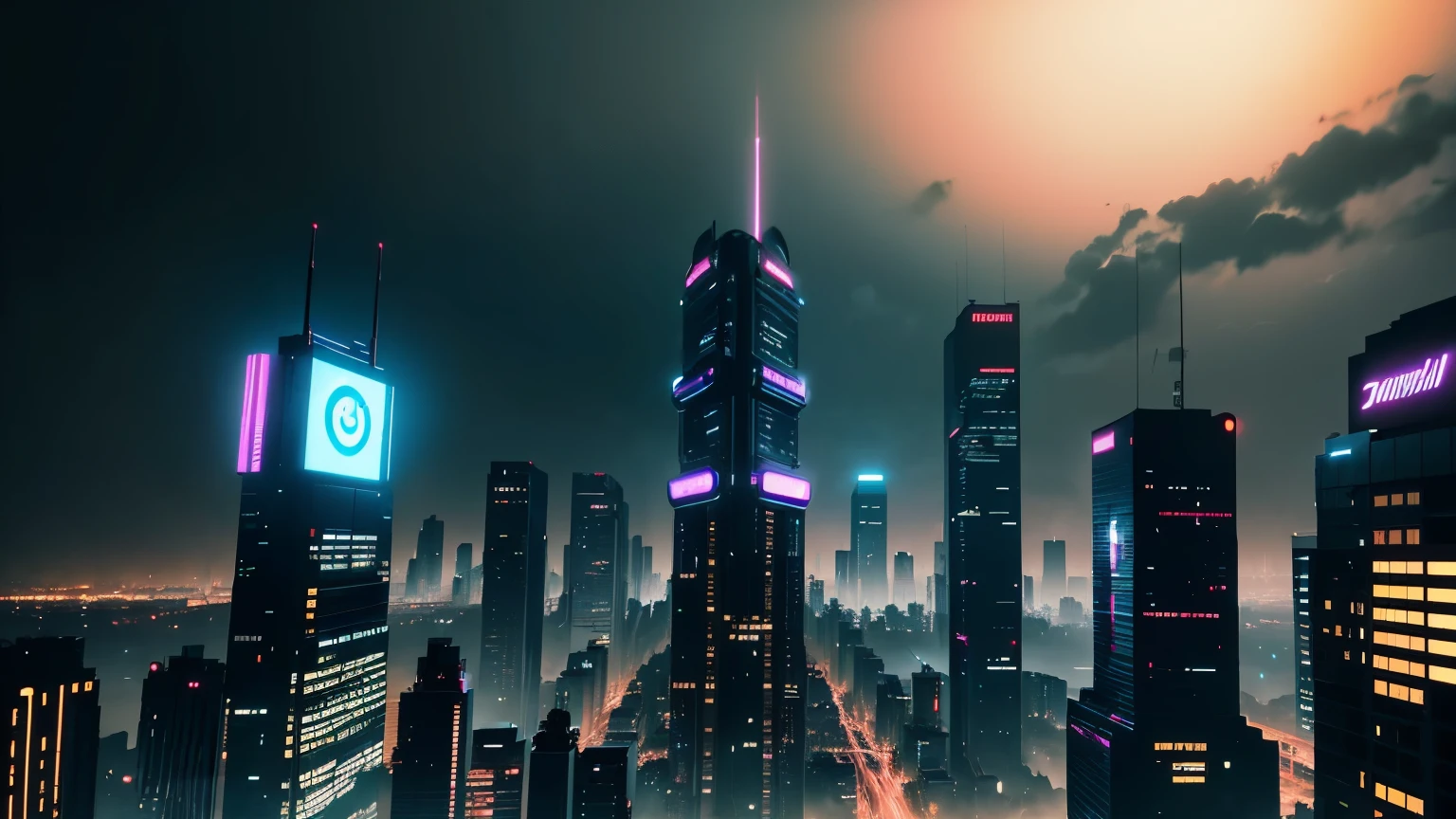 (Masterpiece,Top quality,Highest resolution,Best quality),Game art,
(Neon futuristic cyberpunk style city,The city is a bit messy,A clear urban artery,Greening the city,Clear regional division,Floor water stains,Dense buildings and urban objects),((An atmosphere of darkness and terror:1.3)),
The sky is raining,Night,(Aerial photograph),8K
