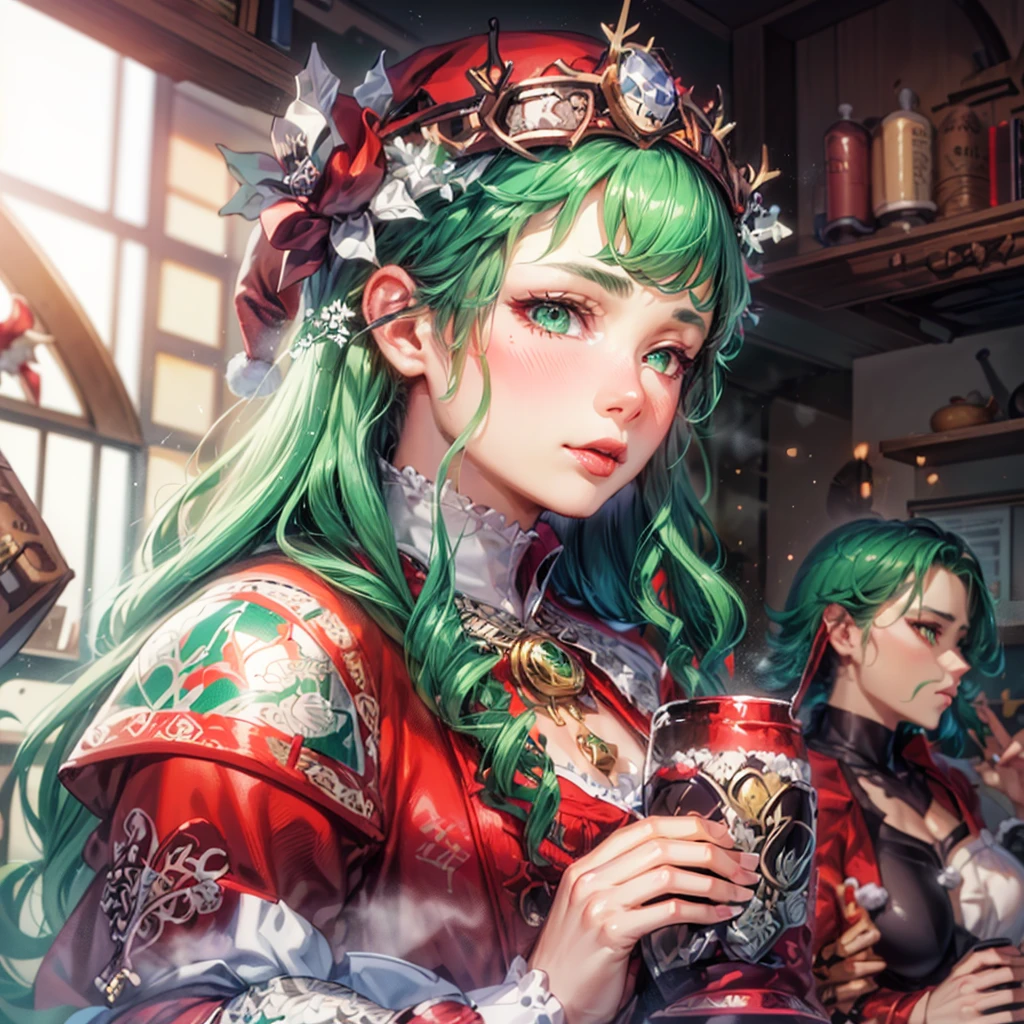 (((1 girl))), (Tatsumaki of a punch man), (short green hair), (green eyes), small chest, (((wearing sexy Santa Claus outfit))), (whole body view), (in the motel room), (((slender, muscular legs))), thin waist, stomach muscles, big ass, (((full body photo))), black high heel shoes, (SQUATTING POSITION, LEGS SPREAD, with one eye closed and showing the tongue very sensual), (((very sensual expression))), (HDR), eye reflection, extended eyes, extended eyes, Moody, anime, minimalism, anime style, ray tracing, Cinematic lighting, Cinematic lighting, shine, shine, JPEG artifacts, bright light, god rays, ray tracing, drop shadow, panorama, Sony FE, from behind, Underneath, Underneath, UHD, piece of master, precise, precise, anatomically correct, Super Detail, high quality , best quality , very high, 16k
