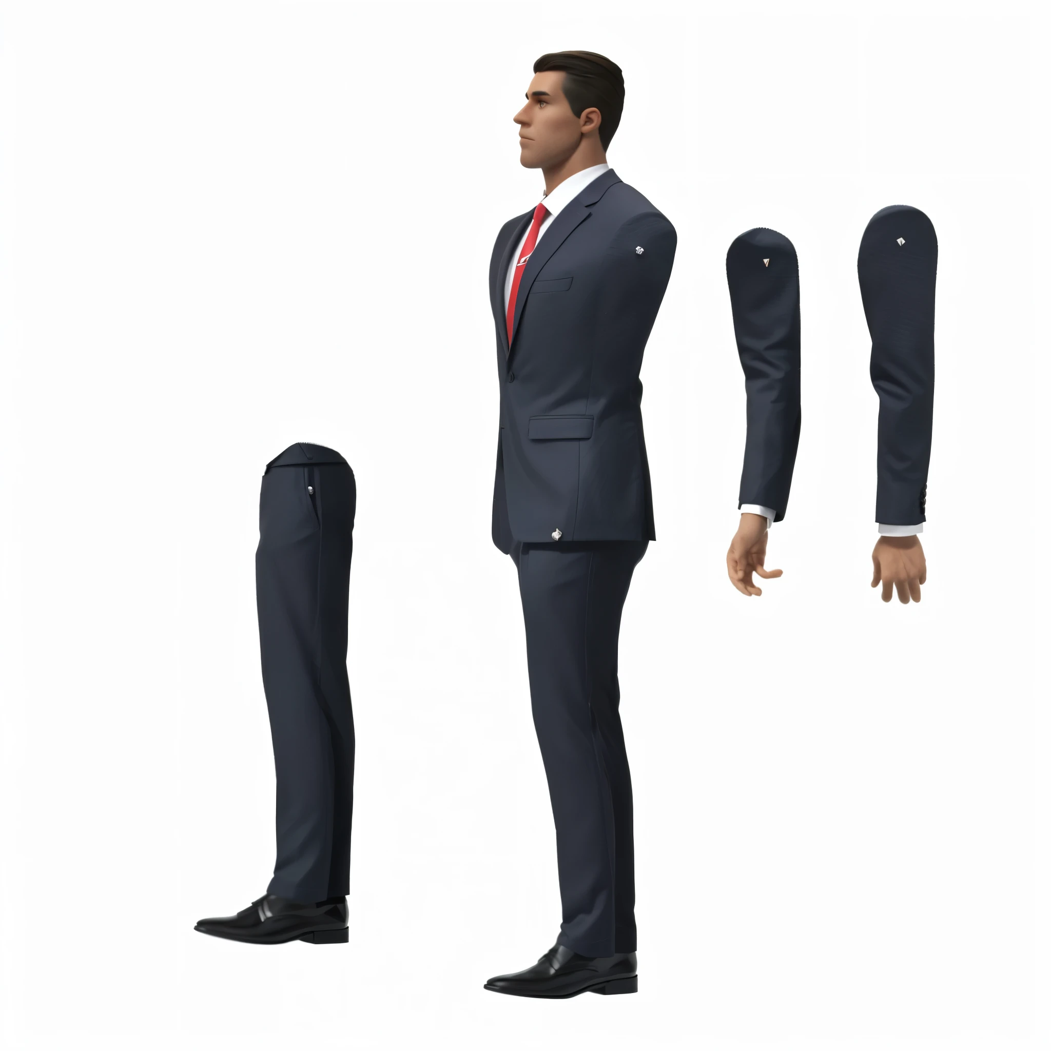 a close up of a man in a suit and tie standing, full body shot hyperdetailed, subject detail: wearing a suit, full body details, fully body portrait, full body profile pose, highly detailed full body, detailed full body portrait, whole body highly detailed, photorealistic full body, full body profile camera shot, full body realistic portrait, full body detailed
