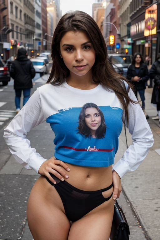 quiero esta misma modelo con una foto en nueva york 