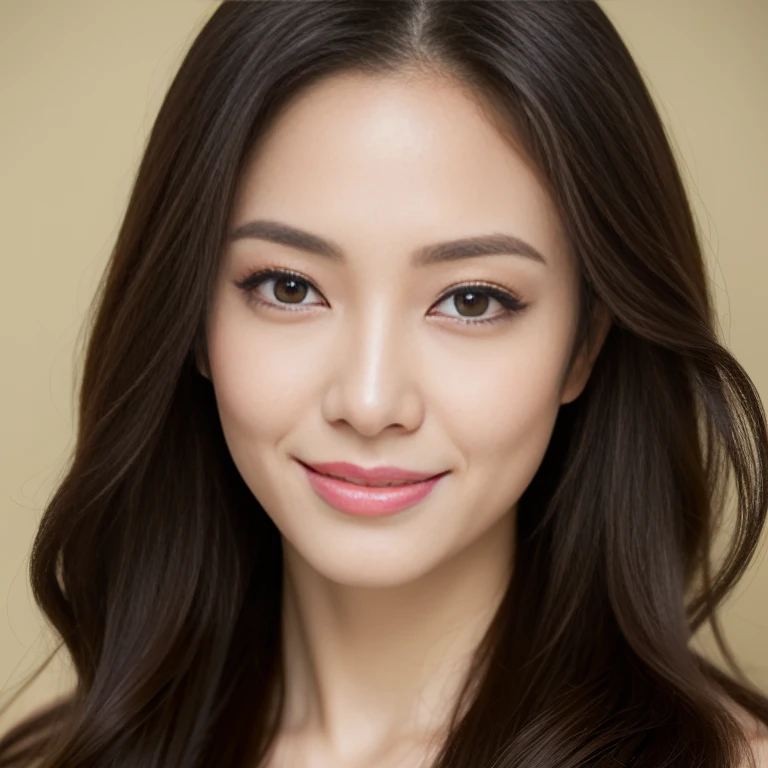 ((Angelina Sole)),((highest quality, 8K, masterpiece : 1.3)), sharp focus : 1.2, beautiful woman with perfect figure : 1.4, slim abs : 1.2, ((dark brown hair)), (Natural light, green : 1.1), Highly detailed face and skin texture, fine eyes, double eyelid、((professional makeup:1.3))、((sexy milf:1.3))、thick lips、lip gloss、eye make up、smile、((long hair)),black slim dress、Inside the museum、