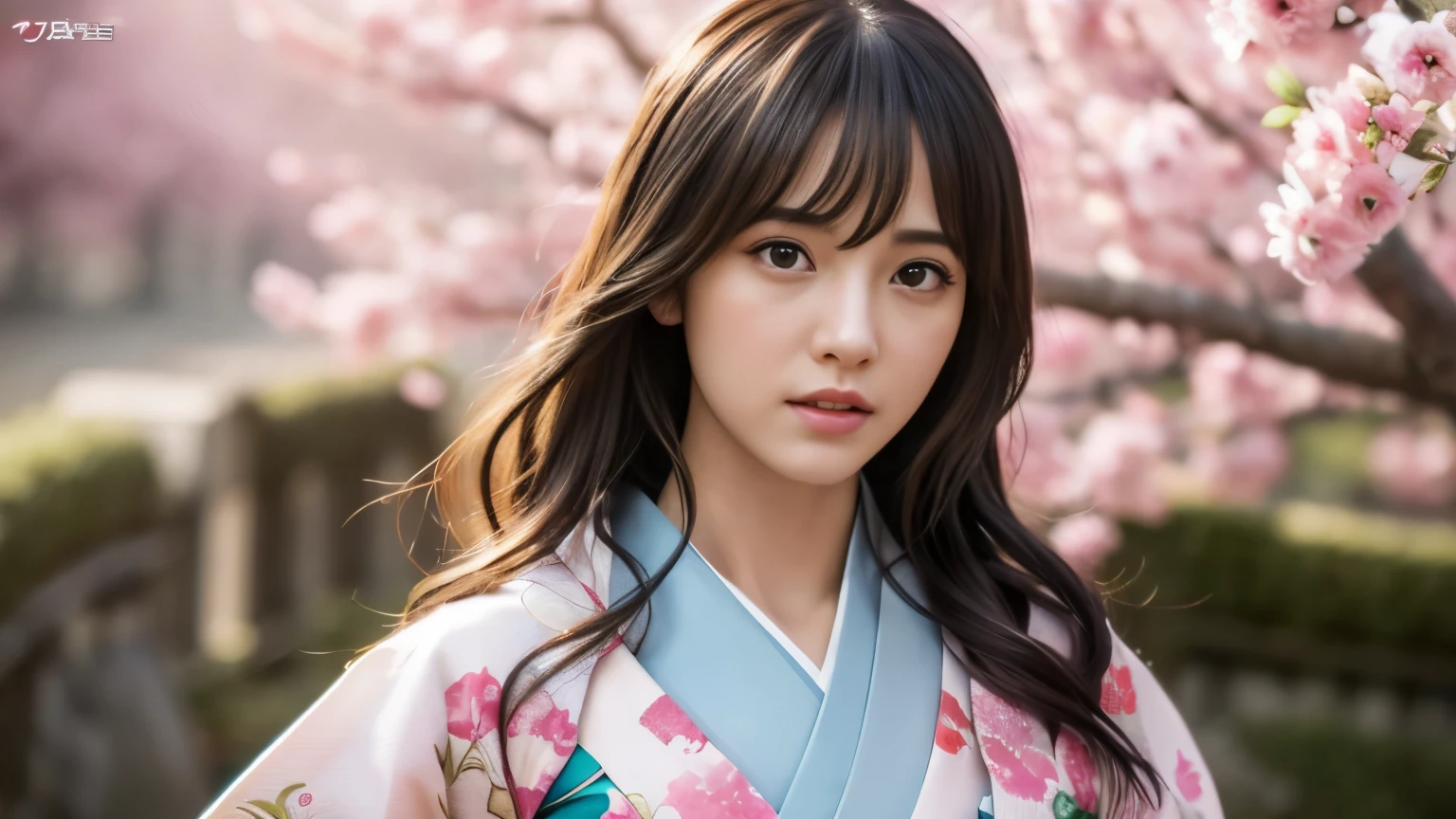 Highly detailed CG unity 8k wallpaper, with the best quality, super detailed pussy, Representative works, Reality, realistic pictures, Highly detailed cute girl, 25 years old, ((japanese, kimono, rush)) , round eyes, large breasts, hair ornaments