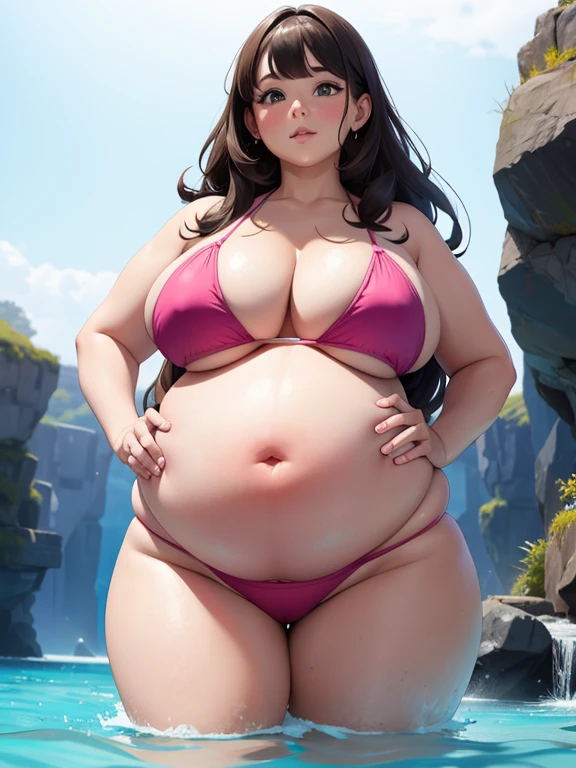 Fattest pregnant woman in the world, biggest belly ever, humongous, heavy, huge, gigantic, enormous, obese, bikini