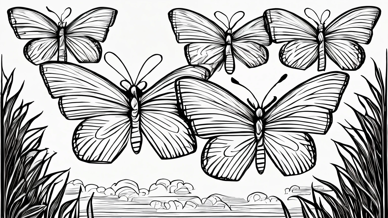 Capture the vibrant hues of butterflies in flight against the backdrop of a mesmerizing sunset. Let the warm tones of the sky enhance the brilliance of their wings.