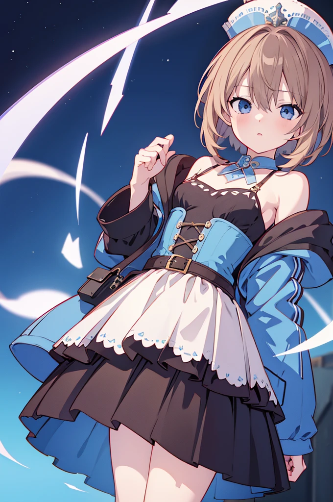 Blanc, seductive, thick thighs, night sky view, realistic, best quality, masterpiece, ultra detail, ultra high res