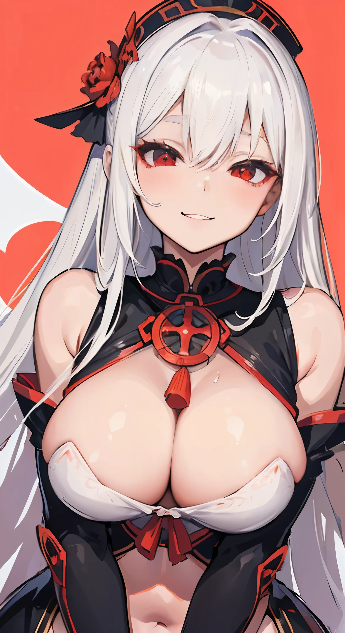 ((masterpiece)), ((high detail)), 1 girl, ((Super detailed)),((delicate face)), Beautiful and delicate eyes, doff red eyes, gradient hair,hair between eyes,white hair, long hair,red eyes,Genshin_Influence, White background, Smiling faces,((smiley face)),((ahog)), role conception, whole body, deep red eyes,((kuni)), 4 poses, ((short)), bikini,((medium bust)), wet, character table, d-cup breasts, doggy style, buttom view, sketch art, Statue Cartoon, black and white,