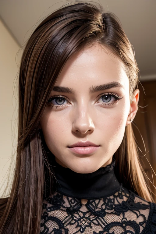 Belle fille, Marron_eyeeautiful mince adolescente de 18 ans, cheveux color [Brown highlights cheveux], [Pixie undercut] cheveux)), boucles d’oreilles, lèvres, Réaliste, taille étroite, charmant, pink lèvrestick, maquillage coloré, Cils longs, boucles d’oreilles, porter de l’eye-liner, peau claire, (mignon), (face détaillée), Yeux détaillés, Iris détaillé, Ça vaut la croissance, costume d&#39;aventurier, vêtements d&#39;aventurier, Longue manucure, Exposition du tissu