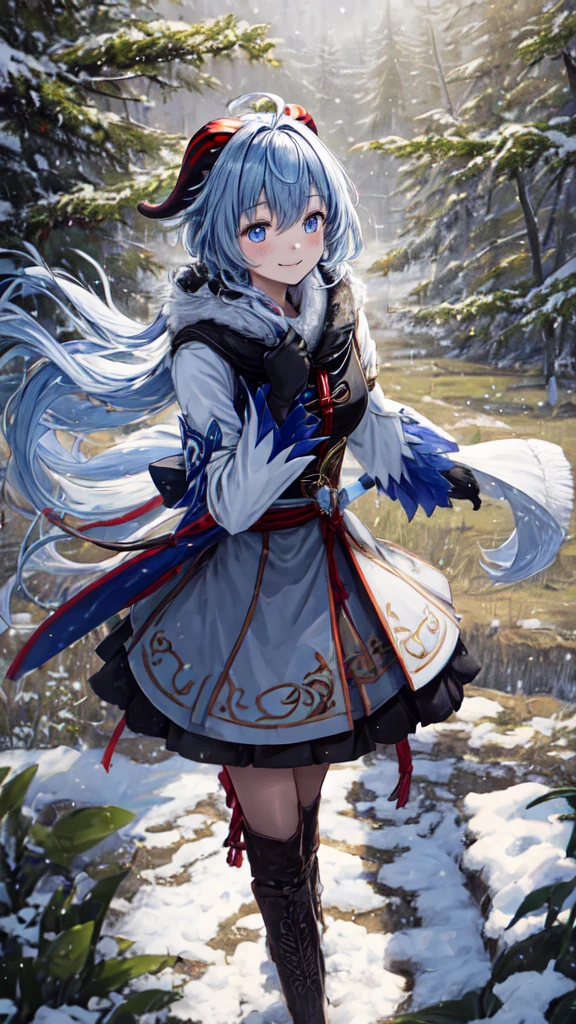 Top quality, 4K, 8K, high resolution, masterpiece: 1.2, ganyu, stupid hair, Kirin horn, beautiful young woman, snow-covered countryside, winter scenery, winter coat, long coat, beautiful winter boots, gloves, nudist, happy, natural beauty, long Light blue hair, shining blue eyes, detailed facial features, rosy cheeks, gentle smile, breath of ice, pink and white winter scenery, snowflakes falling quietly, refreshing winter air, quiet and peaceful, calm atmosphere, quiet mood, stepping on sparkling snow, Traces of footprints, white winter wonderland, untouched nature, soft and fluffy snow, clear blue sky, sunlight through the trees, subtle shadows, comfort and warm feeling, calm and relaxation, enjoying loneliness, one with nature , blissful harmony, the pleasant sound of nature, the breeze, the sound of leaves in the wind, melting icicles, the sound of snow breaking at your feet, the whisper of the wind, freedom and freedom, the beauty of simplicity, free and carefree existence, incorporating natural elements, elegant and elegant Unnatural movement, peaceful aura, satisfaction and happiness, enjoy the present moment, connect with the environment, calm and slow pace, look at the breathtaking scenery, look at the winter wonderland, immerse yourself in the beauty of nature, unforgettable Memories of winter,

A fantastic and fantastic world

[Materials]: Oil painting, classic artwork, realistic portrait, realistic style, soft brush stroke, rich texture, attention to detail, vivid colors, warm color palette, depth and dimension, subtle highlights And shadow, impressionist touch, elegant and sophisticated composition, fine art quality

[Image quality]: Ultra-detailed, high resolution, crystal clear image, sharp focus, fine details, seductive clarity and clarity, professional grade, exquisite quality, perfect as pictured, perfect craftsmanship, wonderful level of detail, current Practical description

[Art style]: Portrait art, realism, impressionism, romanticism, wint