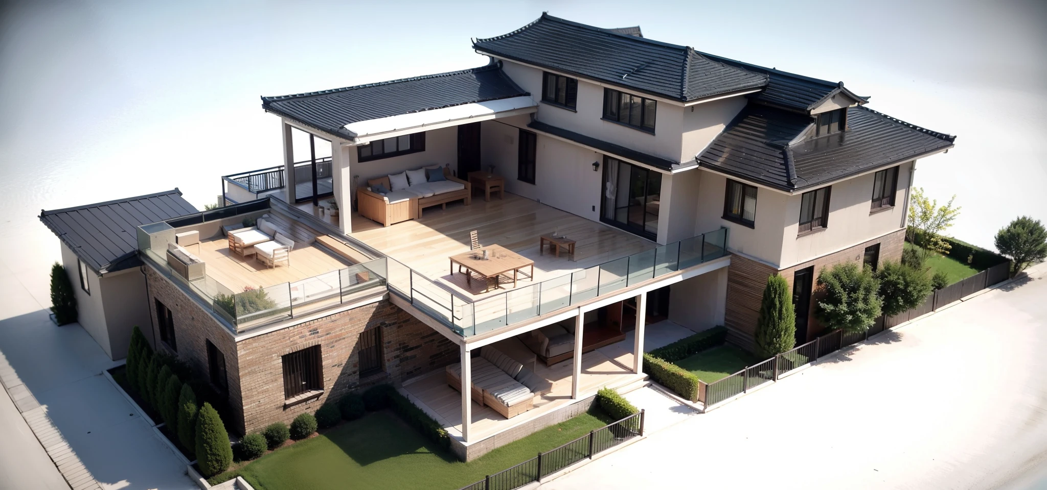 16K quality，See the internal structure inside，House design 3D scene。The depth is strong