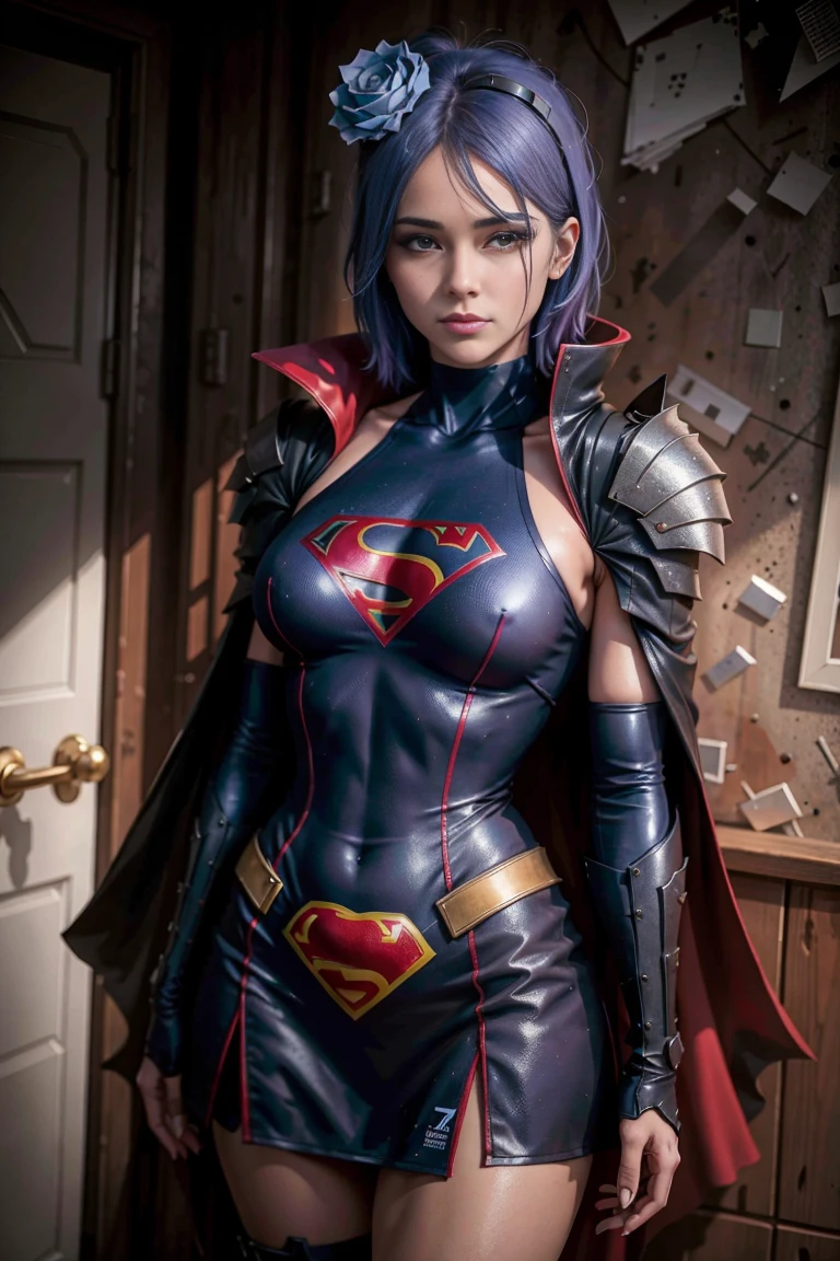 Pose de modelo sexy, qualidade mais absurda, (master part),(ultra-detalhado:1.2),(fotorrealista:1.1),(Altas), templo com chuva, rosa branco,
1girl,
 Konan,  Supergirl, red cape, S do super-homem no peito, blue swimsuit, Red skirt, botas vermelhas,  Piercing labret, (:1.2), seios enormes, Athletic body, extremely high quality, high resolution, 1080P, disco Rigido, 4k, 8k, 16k, (muito detalhado), realista, 8k, Cinema 4D, Artgerm extremamente detalhado, [ Arte Digital 4K ]!!