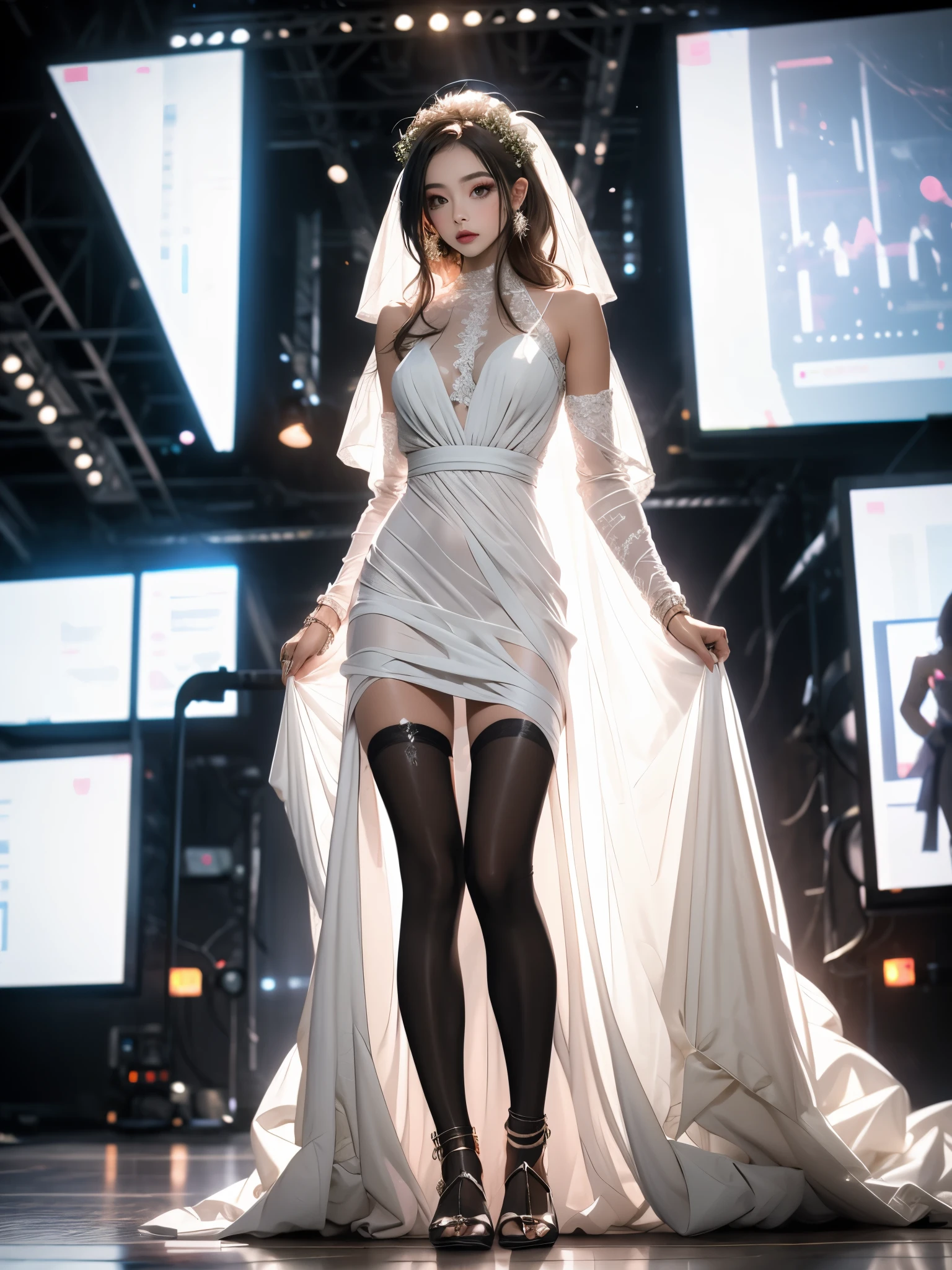 ((16 year old, A very cute girl is stripping her uniform and wearing a white silk extreme micro string, a String loincloth made of white silk, in a busy downtown)), (((Huge breasts :1.4, and droopy breasts:1.5))), 8k, RAW photo, ((full body shot)), (highly detailed skin:1.2), (exposed:1.5), (exposed breasts:1.5), (exposed back:1.5), (exposed shoulders:1.1), (exposed crotch:1.5), photography, masterpiece, best quality, dark grey background, (a beautiful caucasian girl with beautiful blue eyes, gorgeous light blonde hair, white skin, Huge soft breasts and beautiful abs, blonde pubic hair, wearing white gloves), various pose, Ultra-detailed face, Detailed eyes, ((No closeup)), ((she’s wearing a vibrator in her crotch)), ((her crotch is soaking wet now)), ((outdoors)), ((she is wet)).