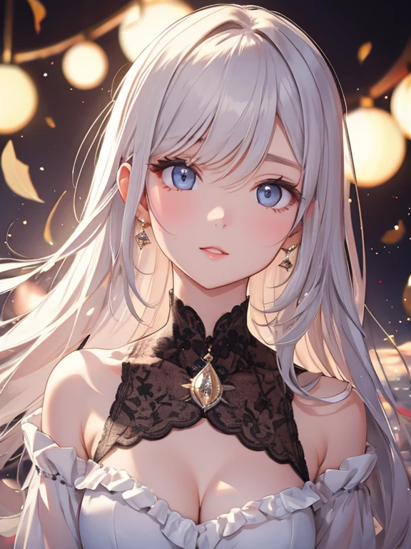 1woman、personification of cosmetics、A light-colored lip gloss that colors your pretty lips、Characterization、Lively lips that seem to burst open、head shot
