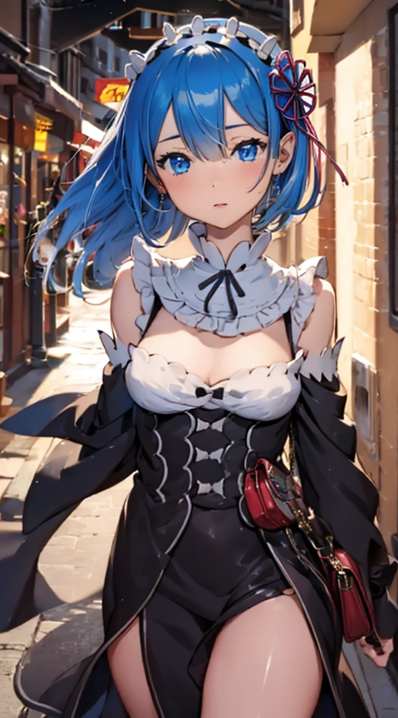 Rem, city, nsfw