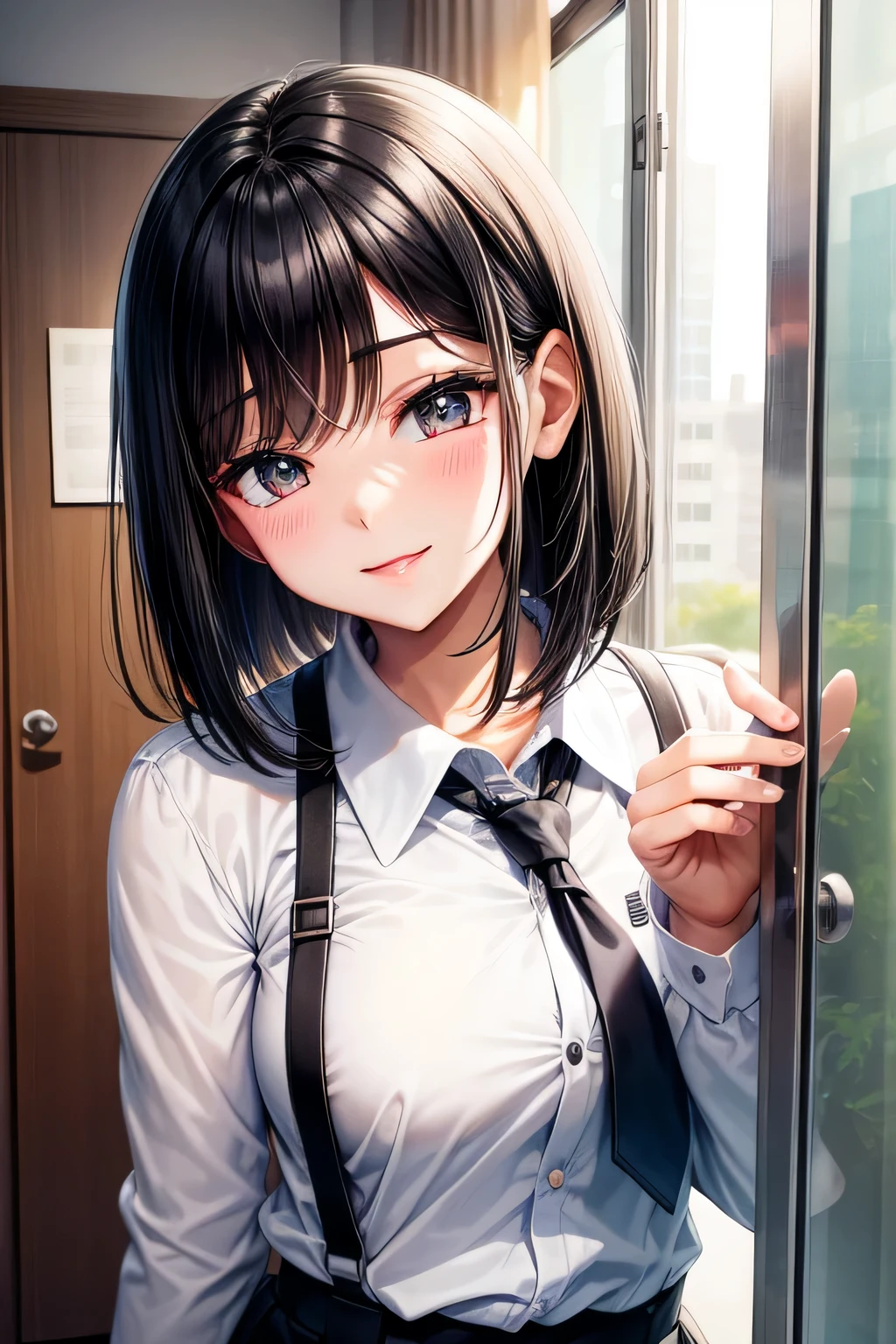 uniform Clear type black hair bob d/22 junior smile
