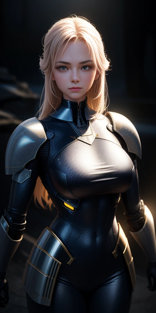 majestic, 20 year old girl, Invisible armor dress, big breasts:1.3, Cyberprep, Amigurumi, portrait, zbrush rendering, motion blur, interactive, Clean colors, Dream nucleus, Flashlight lighting, Realistic dramatic lighting, Highly detailed environment, quality, Redshift rendering, 8K