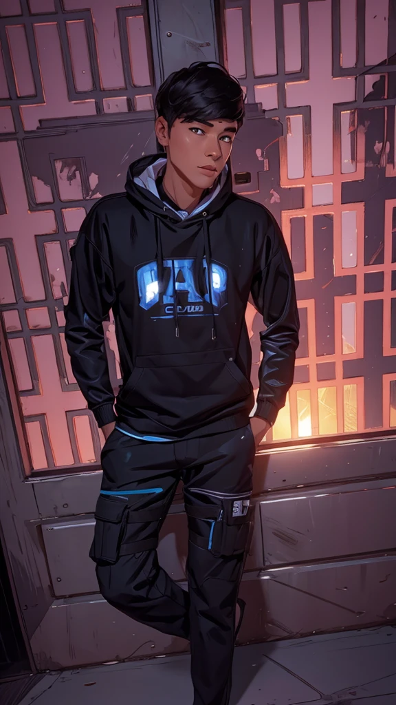 Boy with car background futuristic real face ultra high quality