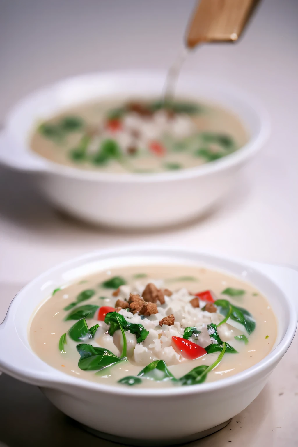 Spinach and wolfberry porridge,Spinach and wolfberry porridge,Spinach and wolfberry porridge,Spinach and wolfberry porridge，Spinach and wolfberry porridge，Spinach and wolfberry porridge