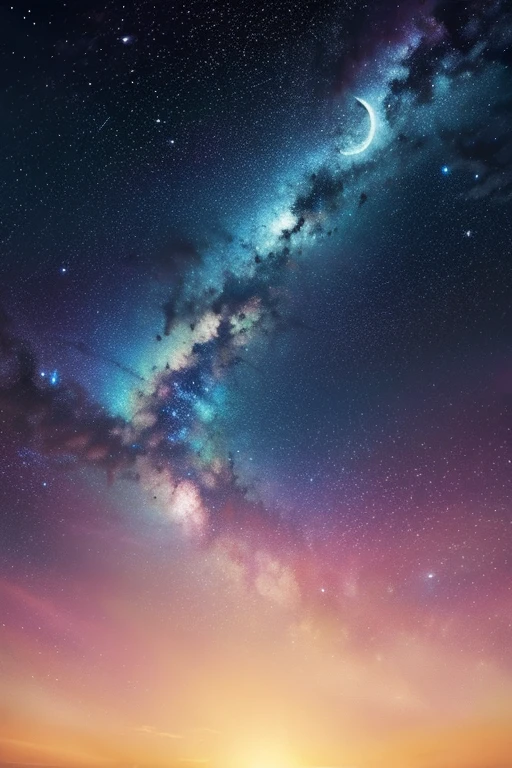 god々The sky on a new and grand scale、Delicate drawing、A beautiful background that is out of this world