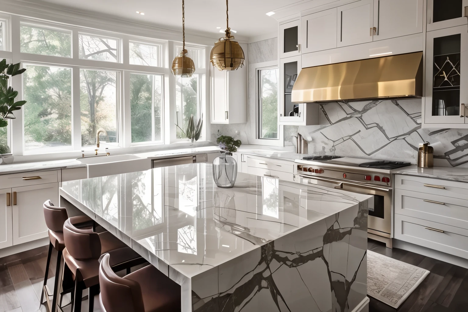 designer marble kitchen