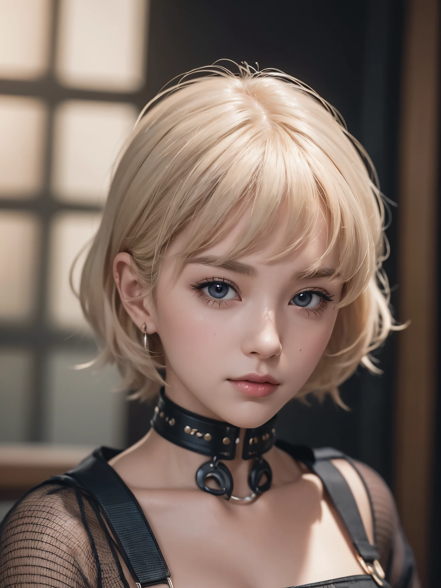 (best picture quality,4k,8k,high-definition,masterpiece:1.2),Ultra-detailed,(lifelike,lifelike,lifelike:1.37),AI characters,Avatars,mental health,Therapist,Hypnotist,radio broadcast,preside,woman,20 years old,white short hair,Delicate facial features,Exquisite makeup,Detailed skin,Smile,Coveralls。(surreal details)),light,shadows and highlights,sharp rendering,8K resolution,