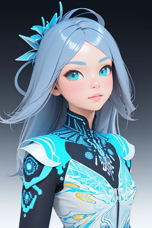 (masterpiece, best quality:1.2),(concept art、fractal art:1.5) ,(flat color:1.2),(3D:1.3),(fluorescence colour:1.5,colorful:1.2),looking at viewer,1girl,beautiful face,Gentle face,solo,upper body,floating colorful fluorescence,vivid color、Symmetrical
