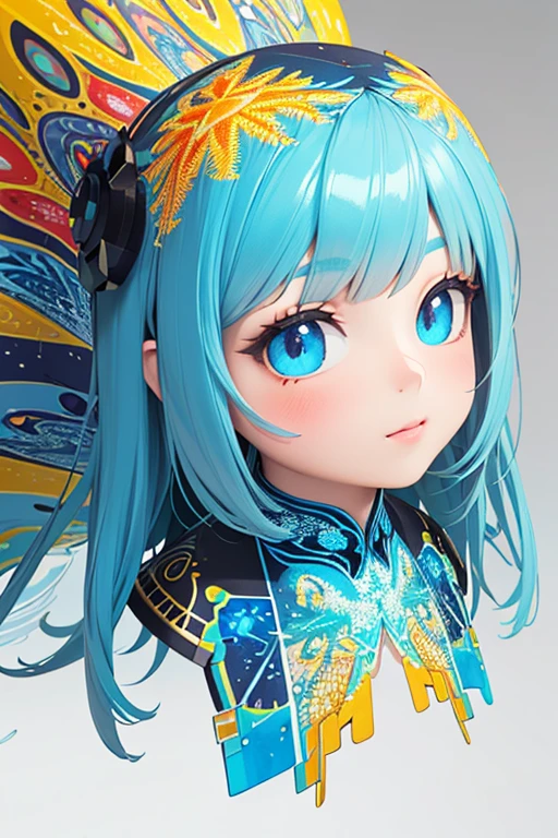 (masterpiece, best quality:1.2),(concept art、fractal art:1.5) ,(flat color:1.2),(3D:1.3),(fluorescence colour:1.5,colorful:1.2),looking at viewer,1girl,beautiful face,Gentle face,solo,upper body,floating colorful fluorescence,vivid color、Symmetrical