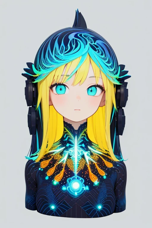 (masterpiece, best quality:1.2),(concept art、fractal art:1.5) ,(flat color:1.2),(3D:1.3),(fluorescence colour:1.5,colorful:1.2),looking at viewer,1girl,beautiful face,Gentle face,solo,upper body,floating colorful fluorescence,vivid color、Symmetrical
