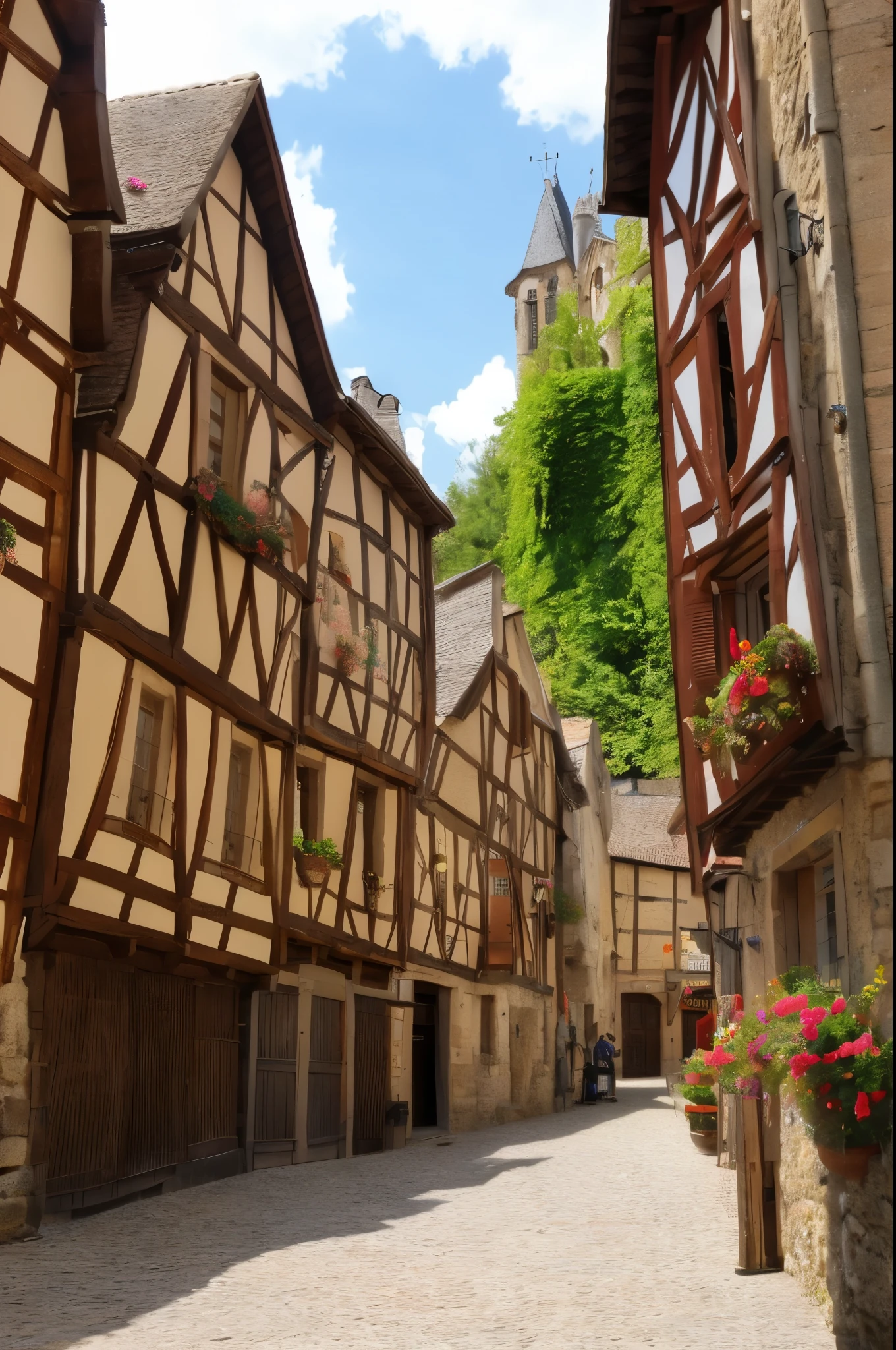 Middle Ages in one of the French towns