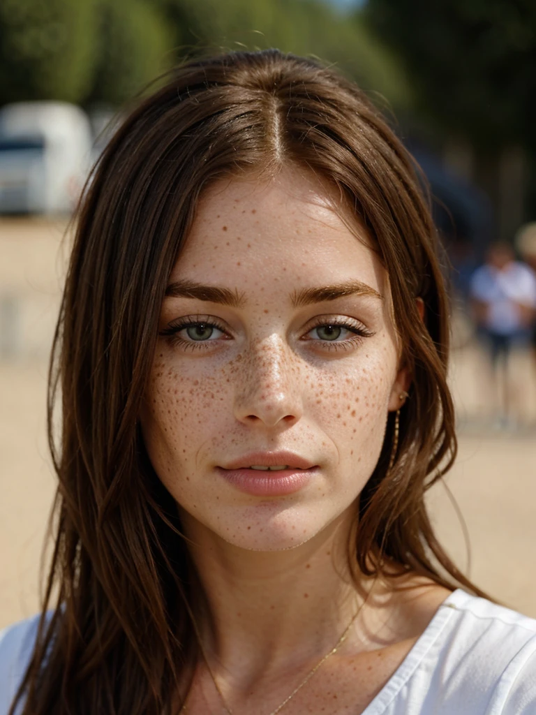 freckles, brunette hair, in france