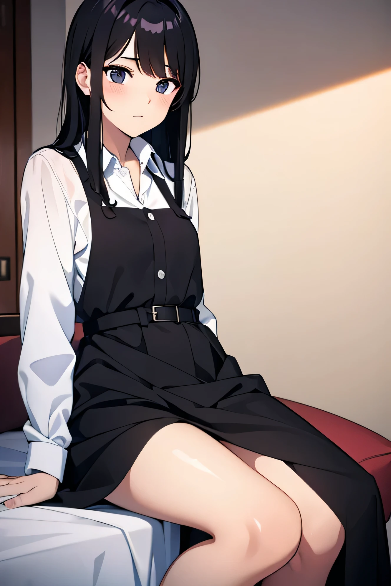 straight black hair cute erotic 16 years old white dress shirt
