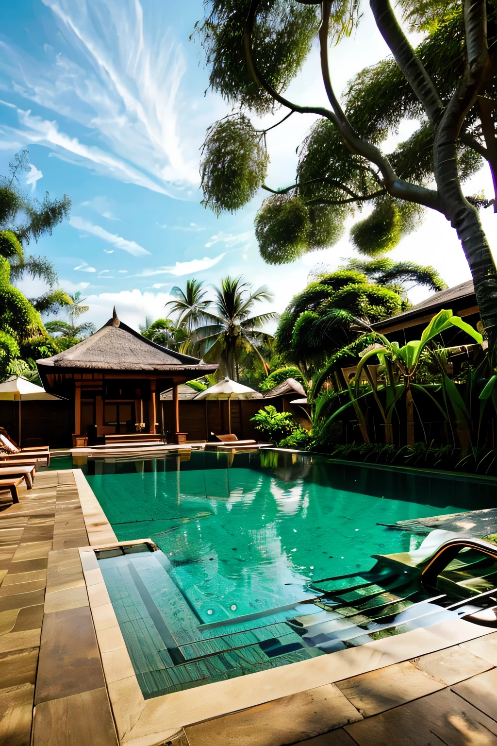 Generate realistic photograph of Bali Indonesia resort Alila Villas Soori, Tabanan. RAW photograph