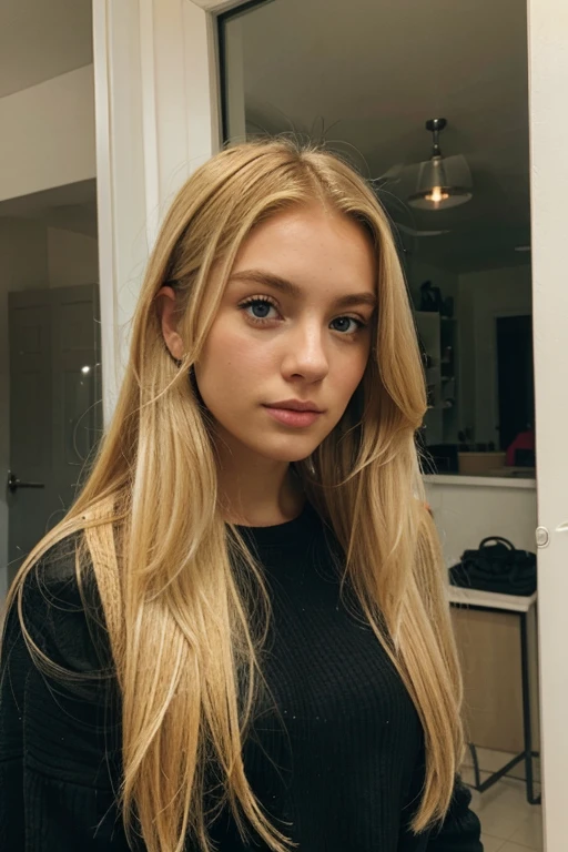 High quality white girl with Straight blonde hair