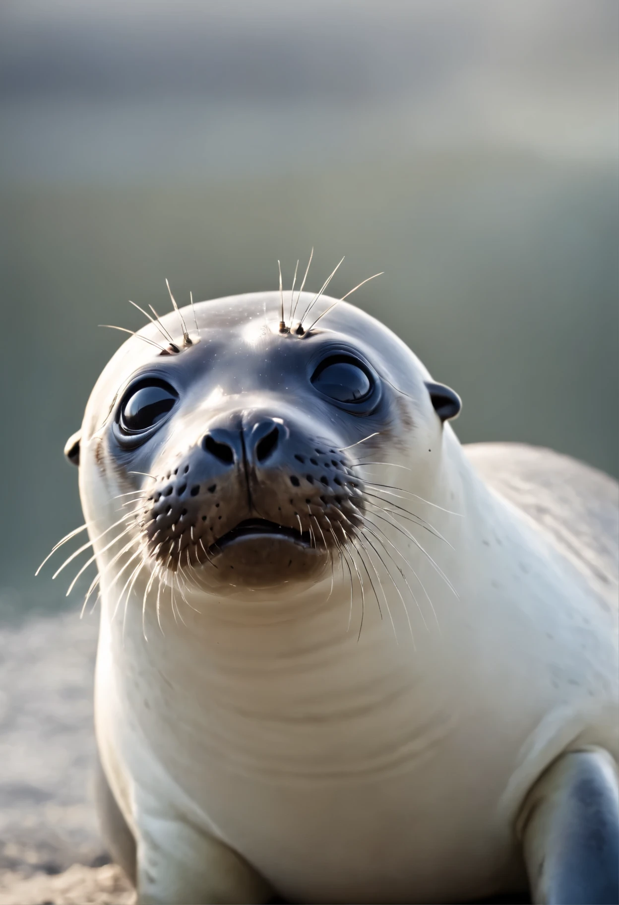 An angry cute seal