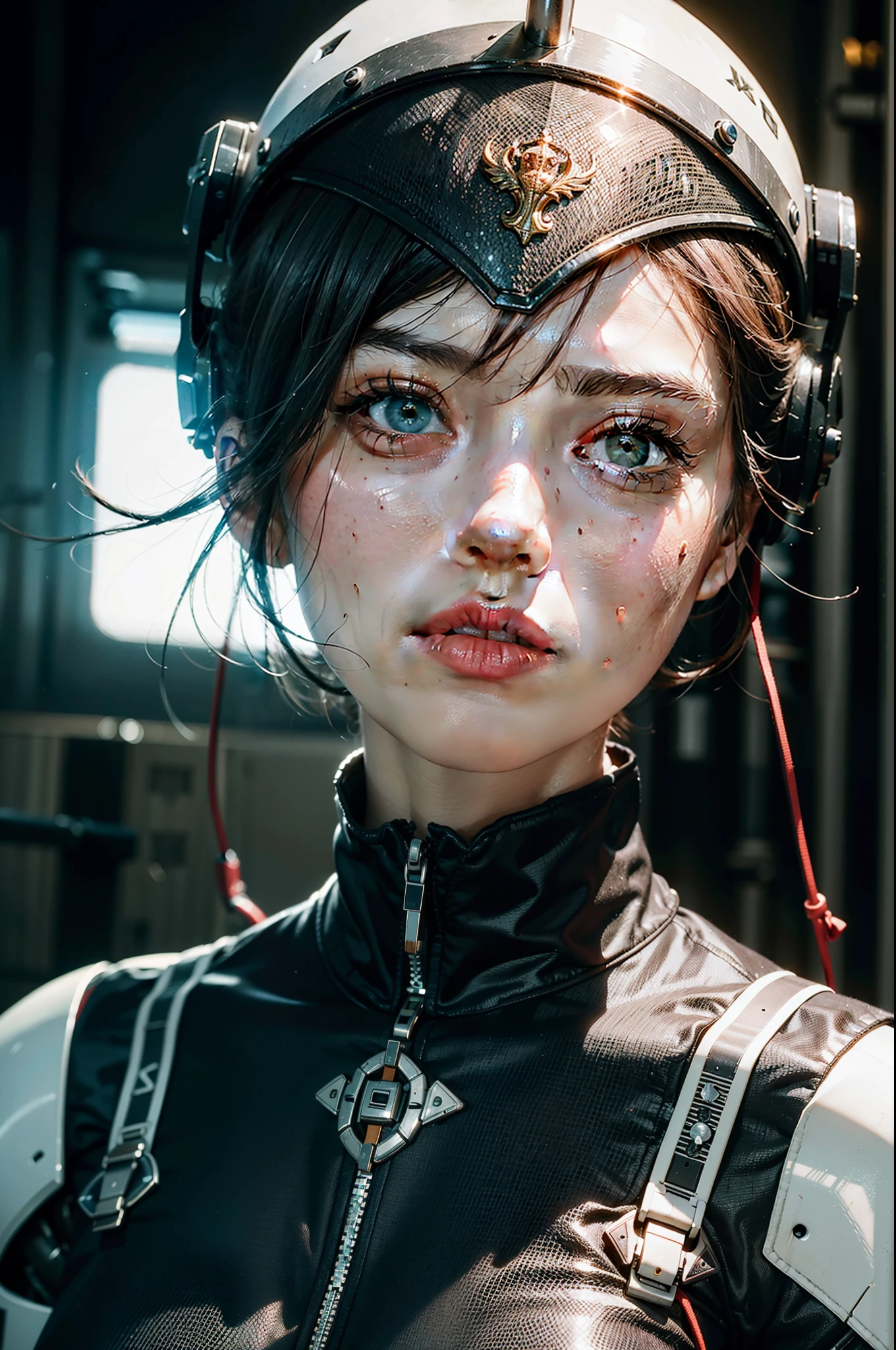 official art, unified 8k wallpaper, Super detailed, aesthetic, masterpiece, best quality, 超现实且intricate details, portrait of a military nousr robot, War Armor, full helmet, role conception, Detailed helmet, In the style of Dieter Rams and Boston Dynamics, , Very detailed, intricate details, Symmetrical, digital 3d, hard surface, real time, Visual effects, Volumetric lighting, ambient light, ultra high definition, human development report, depth of field, macro shot