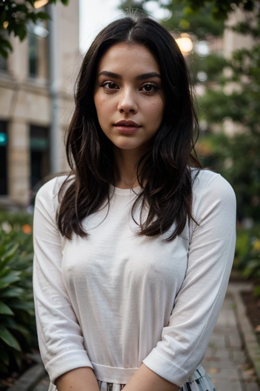 (best quality,ultra-detailed,realistic,professional),black woman,beautiful detailed eyes,detailed lips,elegant appearance,confident expression,longblackhair,stylishclothing,standinginafashionablegarden,overlookingthehorizon,vibrantcolors,softlighting