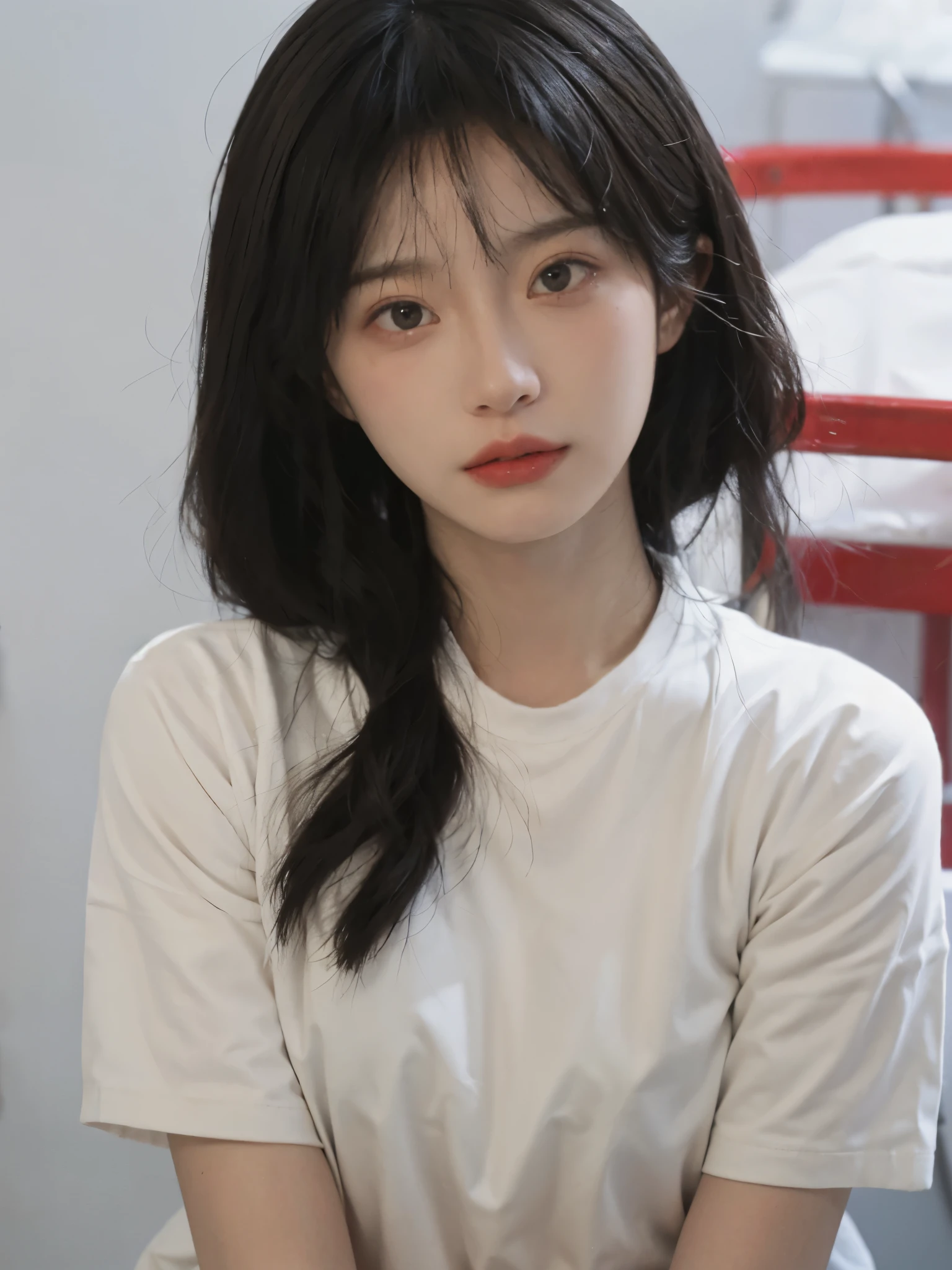 best quality， ultra high resolution， White background，（Upper body：1.4）（realistically：1.4）， 2个girl， gold short sleeves，twin，A pair of eyes as clear as snow,Royal sister，girl，looking at the audience， close up ，