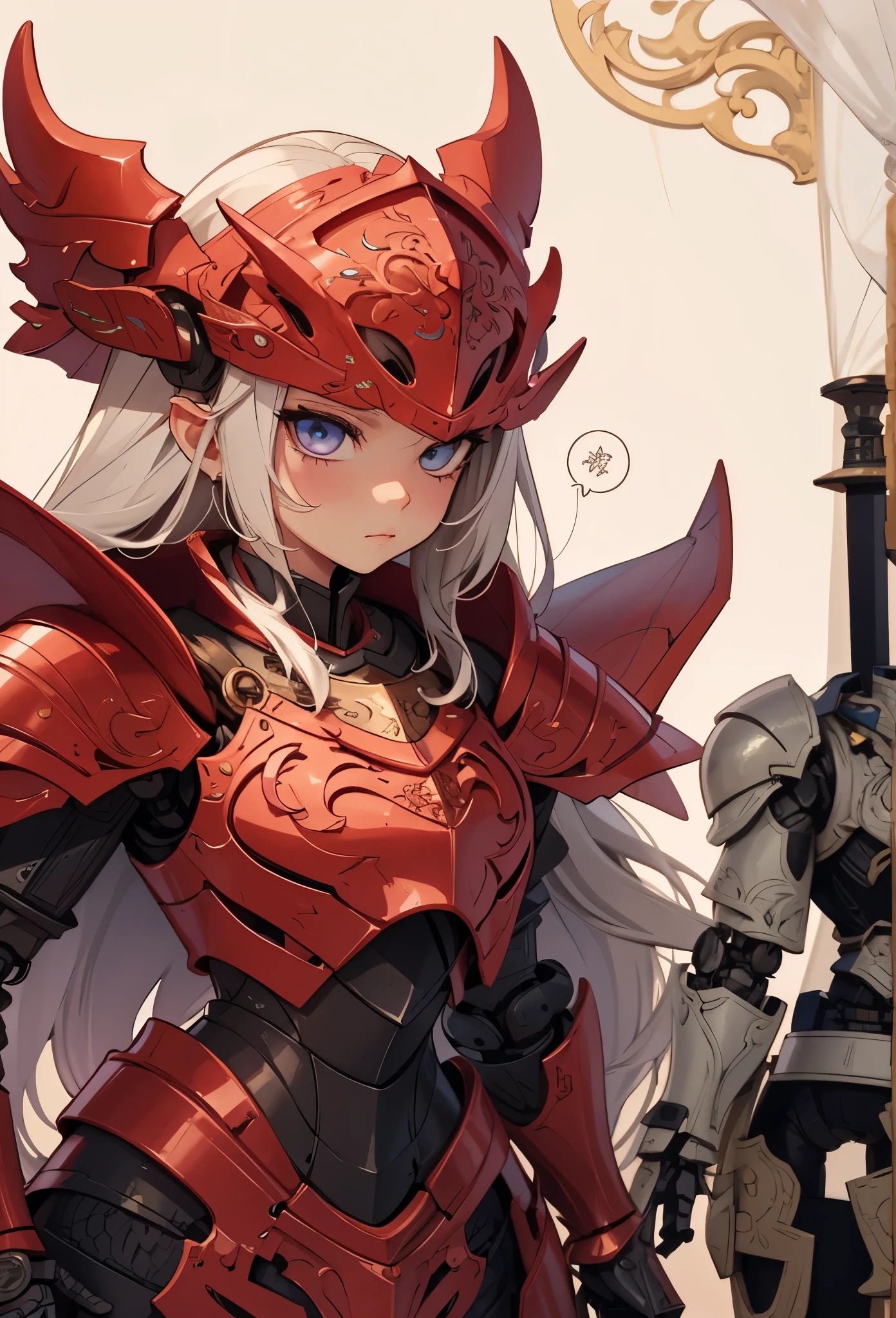 (detailed illustrations,Very detailed and precise drawing,Delicate drawn lines with tempo,Realistic texture expression),[color traced main line],(Fantasy World Battlefield Background [burning castle]),((ROBOT GIRL)(red knight[muscular][[METALFACE[clear lenticular iris]]])[WEAPON MACHINE[Princess Knight]]),[[corinthian helmet]][red dragon armor[scale][embroidered cloak]],[Crimson dragon pattern],[use a sword as a weapon],[[Mobile Weapon Gigant Size][science fiction mechanical]],((Gorgeous metallic red armor)),(intricate and beautiful decoration [Dense detail]),[transparency],(Precisely drawn face)[完璧な目のdetailed(Beautifully detailed iris)[eyes like jewels]],[long and beautiful eyelashes],[precisely drawn hair [美しく艷やかな髪のdetailed]],(完璧な手のdetailed [Beautiful fingers with no damage [beautiful nails]]),(perfect anatomy(perfectly balanced proportions))[[full body portrait]],[ideal color coordination(Accurate simulation of light and material interactions)],([Precision Detail](detailed,High definition)),[Visual art that tells a story].