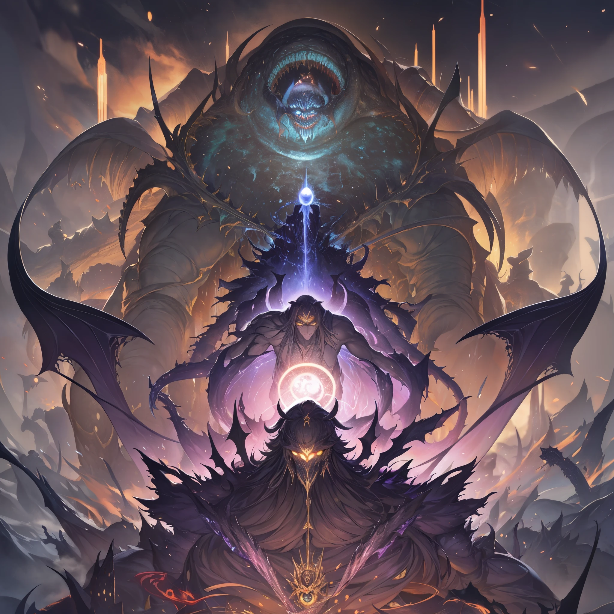 cthulhu mythos、Nyarlathotep、Nyarlathotep、chaos、Evil God、cthulhu mythos内ではNyarlathotep物語でワンジャンルをなしている[1][2]。cthulhu mythosにおけるトリックスターとも言える。Tall dark man、「cthulhu mythos」体系におけるNyarlathotepは旧支配者[Note 1]Be one of the pillars of、Although he is a messenger used by the old rulers led by Azathoth,、She is an earth spirit with the same power as her own master, Azathoth, the strongest of the old rulers.、He despises humans as well as the other Old Ones.。 Appears to be human、Has a thousand different manifestations、have no specific relatives、Acting behind the scenes to bring about madness and chaos。the way he gives々magic and secrets、Humans who receive machines etc. are usually destroyed.。The only natural enemy and fear is the fire spirit Cthugua.。 Only one of the old rulers to escape imprisonment、Unlike other deities, they come into contact with humans themselves.、cthulhu mythosにおいて特異な地位を占める神be。the center of this universe、正常な物理法則が通用しないchaosとした世界には、Azathoth, a being with absolute power（Azatoth）exists、It is said that its gigantic, amorphous body is constantly wriggling along with the flute played by its attendants.。Azathoth is blind and an idiot、He gave birth to three things as his own alter ego.。「darkness」「anonymous fog」「Nyarlathotep」be。Nyarlathotepは、自らの主人であり創造主beアザトースら異形の神々serve、As a representative of the master who has no intelligence, he appears in all space and time to embody his will.。[5]