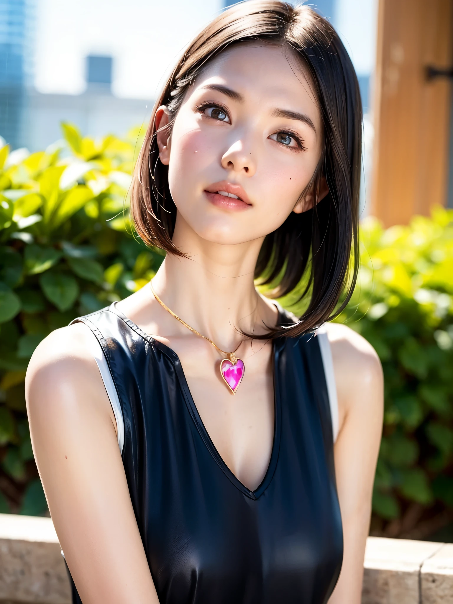 (table top, highest quality、High resolution:1.4、very attractive beauty、Adds intense highlights to the eyes、look closely at the camera:1.4、Beautiful woman full of charm、ideal body proportions、perfect anatomy、brunette short bob hair、shiny hair、bangs:2、光沢のあるbangs:2、lip gloss),1 girl, Report, light brown shiny hair, scarf,realistic, looking at the viewer、Please tilt your head slightly, bright colored crystal light blue eyes, short and shiny hair、 chest中央に穴の開いた白いタートルネックの衣装,chestの真ん中に丸い穴のあるセクシーな白いタートルネック ニット セーター、 lips, lip gloss, Upper body、Big eyes、eyelash、face is a little red、embarrassing)、((italian road in winter))、((short hair with Big eyess、Give students very powerful highlights、{Huge|big|Hugeな|mega} chest:1.6、very bigger chest、look at the audience、very beautiful beauty、show me your ears、long neck、smile、smile、Happy、beautiful teeth、口を開いてsmile、heart shaped eyes))、28 years old、very cute super model、bangs:1.8
