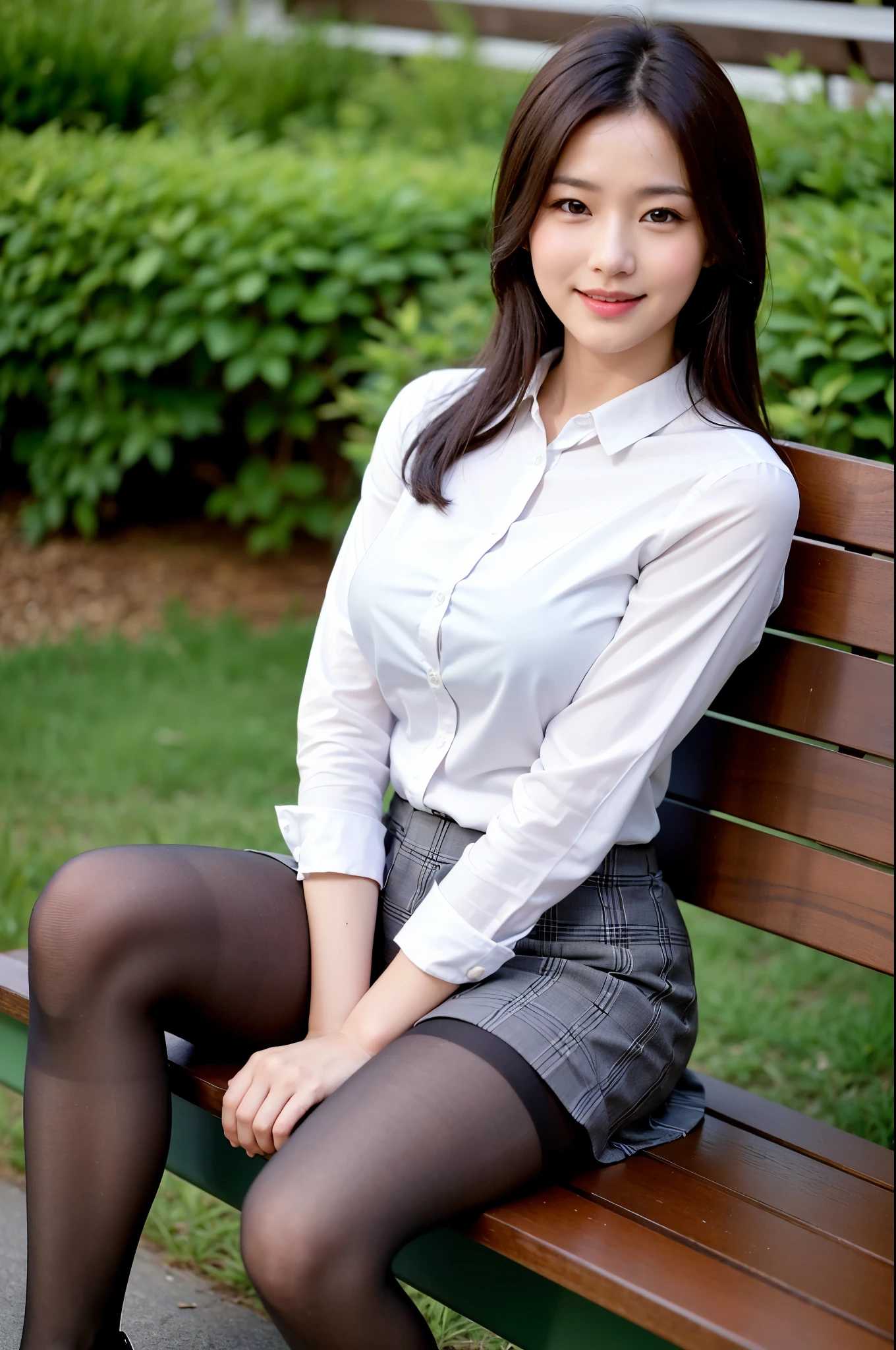 Pure Japanese young girl, outstanding body, beautiful legs, wearing office suits, (pantyhose), high heels, vivid makeup and lips, thick eyebrows, formal black hair styles, lift up skirt, spread wide legs, sexual smile, secret temptation, professional portrait photography, sitting in summer light, 