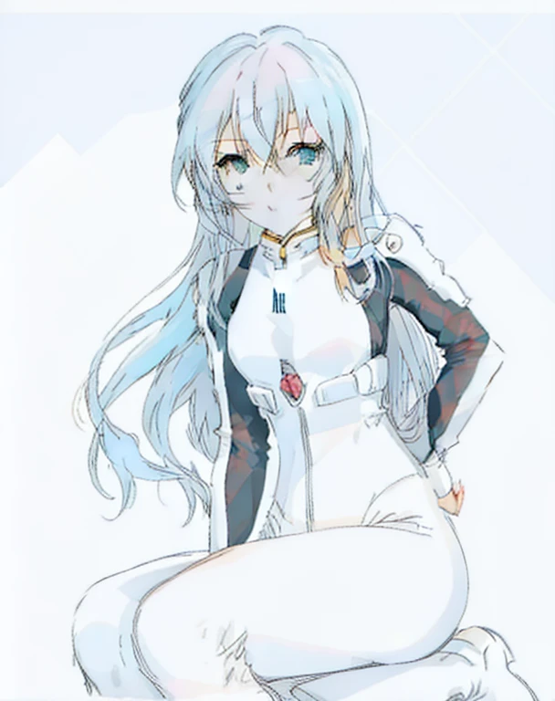 anime girl with blue eyes and blonde hair sitting down, sketchy art style, colored sketch, I got an iPad, anime woman, an anime girl, anime sketch, Drawn at Anime Painter Studio, anime picture, Created at Anime Artist Studio, digital coloring, anime style characters, anime character, line sketch!!, high quality colored sketch, anime girl, unknown art style