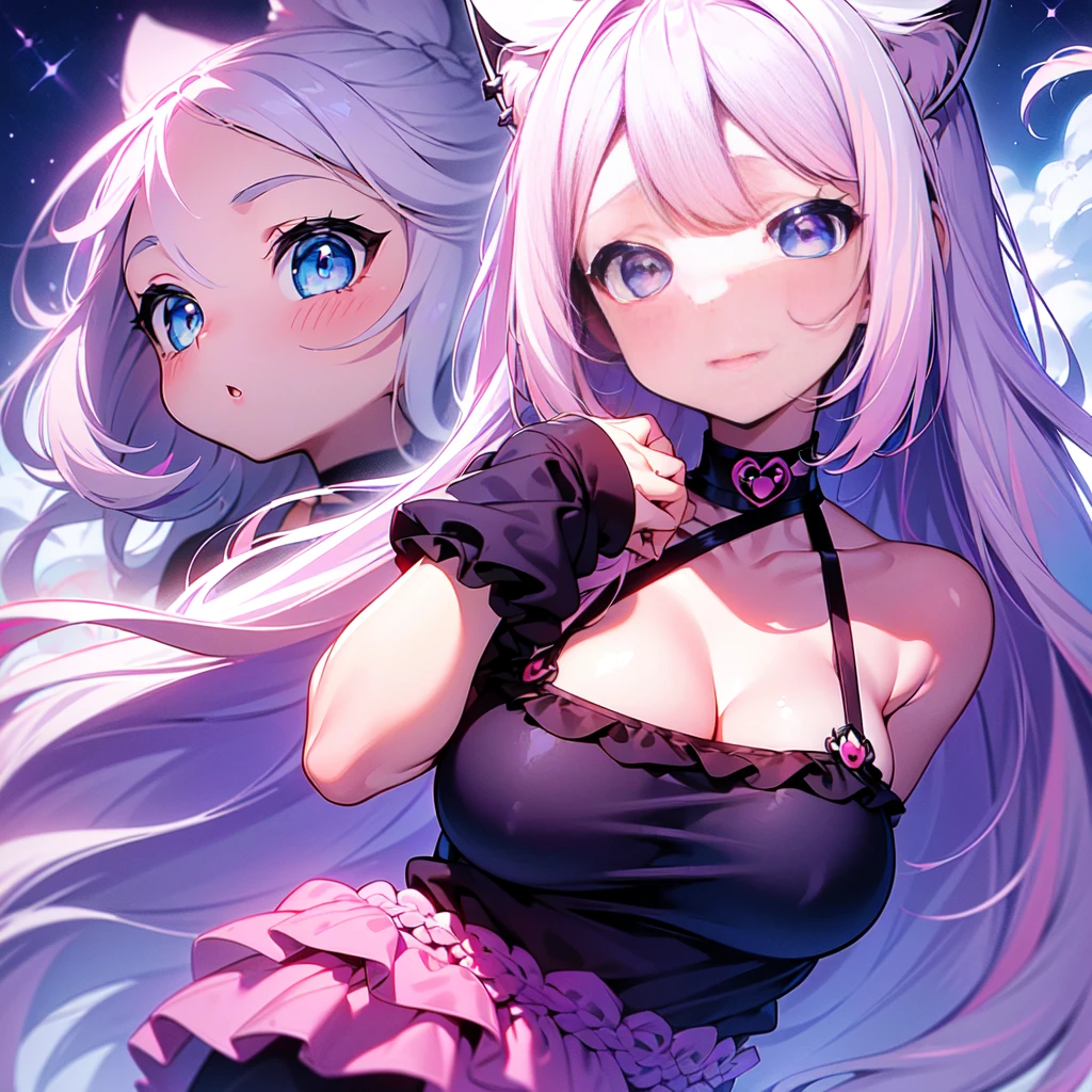 faces, The upper part of the body, 2foot, a miniskirt, (beautifully detailed eyes), Red eyes, messy floating hair, Silvery hair,Fox ears,Colorful inner hair, starry dotted hair, 【pearls】, 【milkyway】, depth of fields, 【ice crystal】, (Snowflake),Off-the-shoulder clothing,frilld,Lori, big boobs,Large chest,Black dress,White coat,
SeaArt Bot
Txt2Img
default
13:19:42
((top-quality)), ((​masterpiece)), (ultra-detailliert), (illustratio), (Detail light), (an extremely delicious and beautiful), girl with, cute  face, The upper part of the body, 2foot, a miniskirt, (beautifully detailed eyes),A swallowtail butterfly that appears to be dancing and playing,in the middle of a summer night,Under the moon,yellow as joy,A melancholy blue,Jet black wings that resemble the end of the world,I asked a traveler how far he was going,I wonder when it will end,the traveler answered,There&#39;s no end,I can finish it, but,