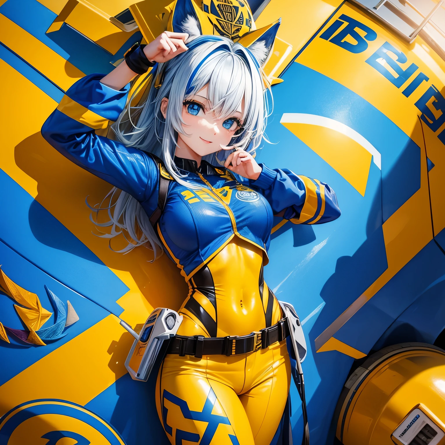 Criar logotipo com as iniciais JGS em 3d com tons de de azul e amarelo metalizados