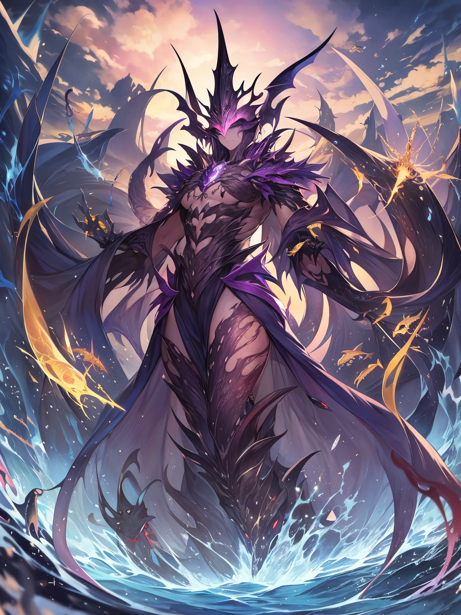 cthulhu mythos、Hastur、「king in yellow」、something that cannot be described、of the four great spirits「Wind（atmosphere)」、Evil God、A 200-foot upright lizard covered in tentacles[5]、resembling a bat[8]、It is related to the giant octopus-like creature that lives in Lake Hari.[9]、Hasturは生身の人間にも取り憑く。the victim&#39;s body、It swells and is covered with something like fish scales.、Bones disappear from limbs, transforming them into fluids.。nickname、「something that cannot be described（The Unspeakable One）」[1]、「something that cannot be named（Him Who is not to be Named）」[2]、「Emperor of the interstellar universe」[1]、「evil prince（Prince of Evil）」[3][4]etc.[5]。