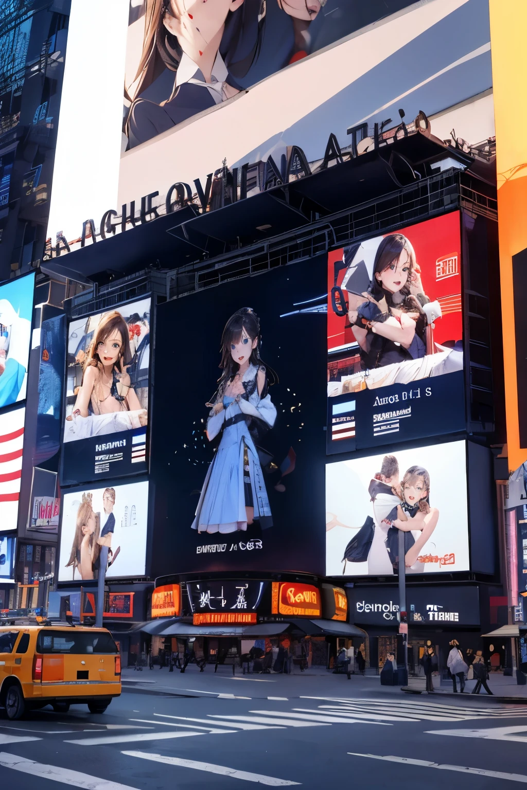 Slut, times square, huge digital billboards,