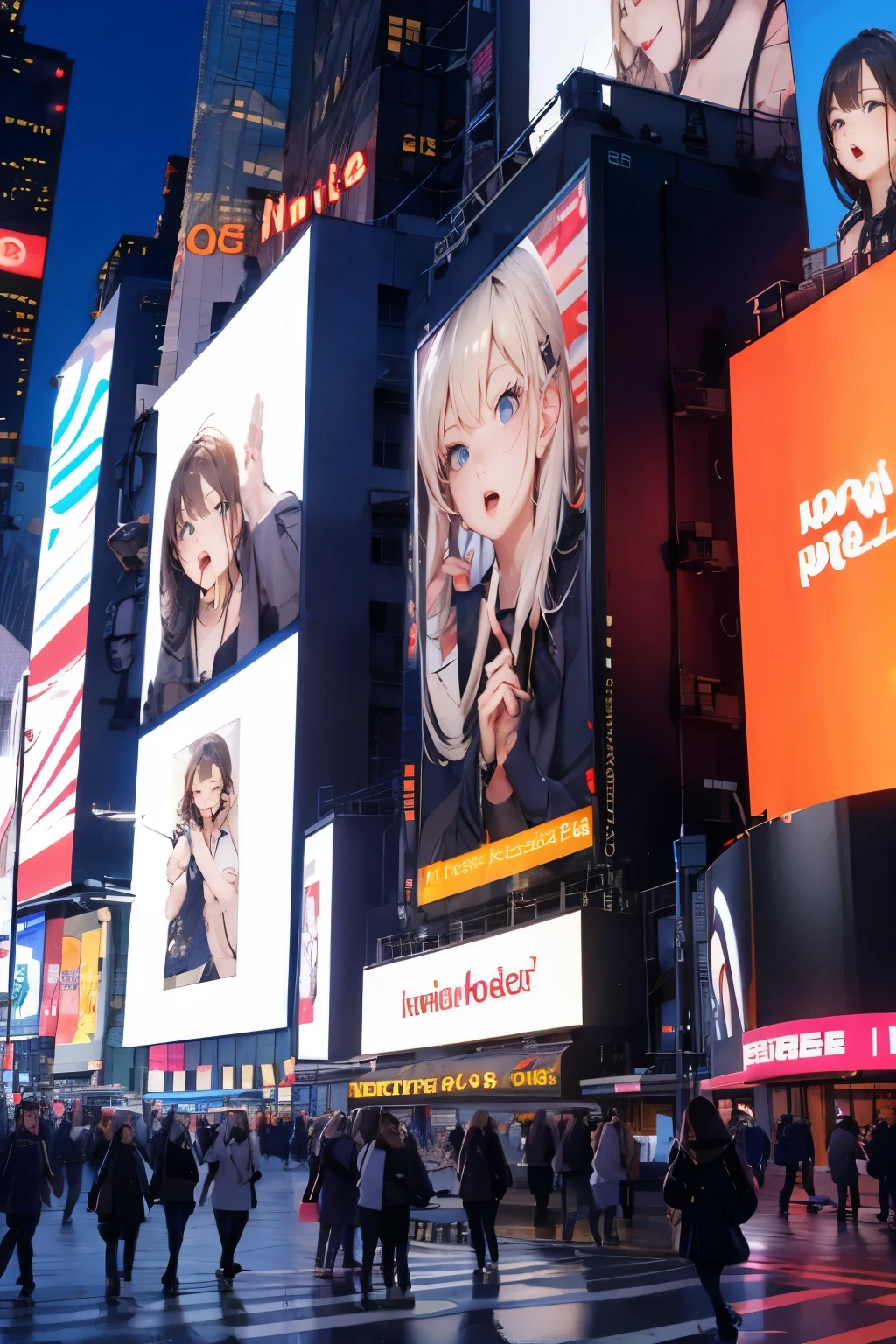 Slut, times square, huge digital billboards,