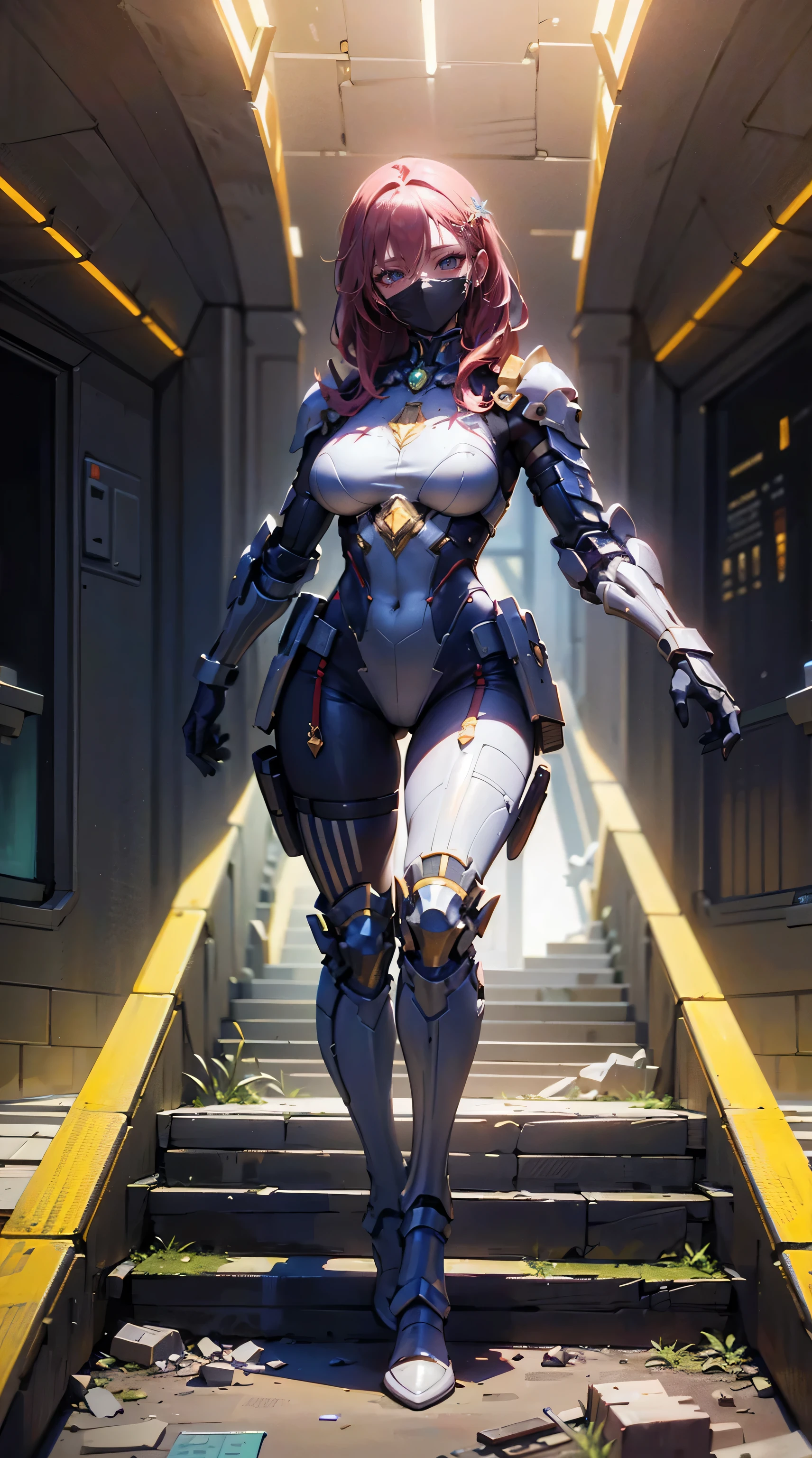 (1man:1.3)(extremely detailed CG unity 16k wallpaper:1.1), (Denoising strength: 1.45), (tmasterpiece:1.37), game style, Thanos cyberpunk style full body, Tech armor, Masks have no face, Anime art style, Digital anime illustration, makeup, indoor, god rays, sparkle, glowing light,, photography closeups, cinematic rendering, C4D, blender, 3D,ultra-high definition texture details, resistors, Special Effects, (Luminous line converging towards the middle:1.2), ((masterpiece)), ((best quality)), UHD, award winning, unreal engine 5, vaporware, shaded flat illustration, digital art, trending on artstation, highly detailed, fine detail, intricate