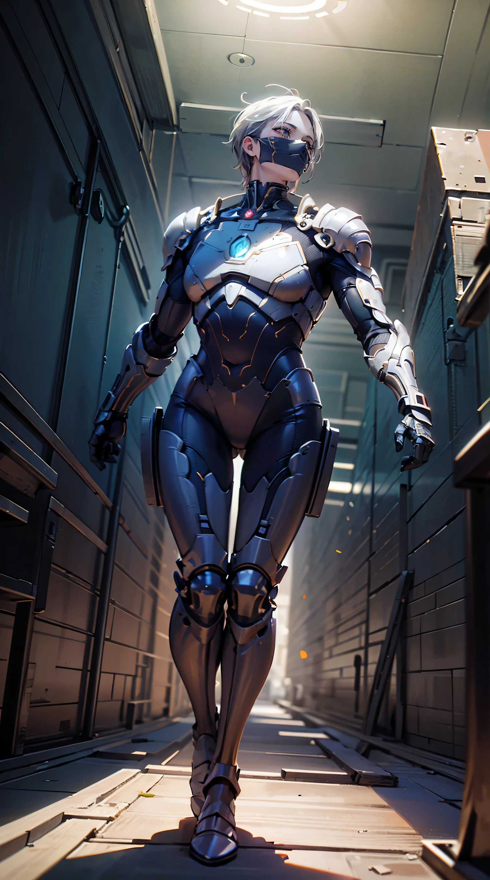 (1man:1.3)(extremely detailed CG unity 16k wallpaper:1.1), (Denoising strength: 1.45), (tmasterpiece:1.37), game style, Thanos cyberpunk style full body, Tech armor, Masks have no face, Anime art style, Digital anime illustration, makeup, indoor, god rays, sparkle, glowing light,, photography closeups, cinematic rendering, C4D, blender, 3D,ultra-high definition texture details, resistors, Special Effects, (Luminous line converging towards the middle:1.2), ((masterpiece)), ((best quality)), UHD, award winning, unreal engine 5, vaporware, shaded flat illustration, digital art, trending on artstation, highly detailed, fine detail, intricate