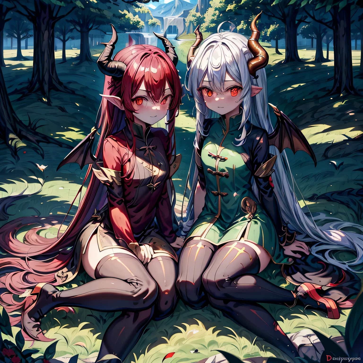 highest quality, ultra-detailed, highres:1.2. Meru the Succubus. Red skin. Yellow eyes. Short horns. Succubus tail. Sole. 1girl alone. Single character. Nudity. huge breasts. visible nipples. Laying on back. legs spread:1.2. visible vagina. freckles. black brown hair. outdoors. onsen bath. Showering. wet skin. dripping wet body. natural light. soft shadows.
